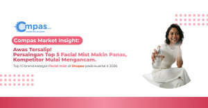 Top 10 brand kategori facial mist di Shopee kuartal II 2026 dengan persaingan Top 5 yang mulai bergeser.