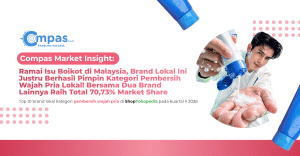 Top 10 brand lokal kategori pembersih wajah pria di ShopTokopedia Q2 2026 dengan tiga brand teratas mencatat total 70,73% market share