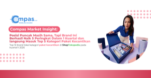 Top 10 brand lokal paket kecantikan di ShopTokopedia Q2 2026 dengan posisi pertama tetap sama, gap puncak hanya 0,14%, dan Celo naik lima peringkat ke Top 5