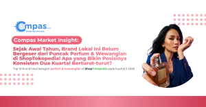 Top 10 brand lokal kategori parfum & wewangian di ShopTokopedia kuartal II 2026 dengan posisi pertama yang konsisten selama dua kuartal berturut-turut